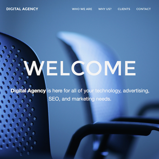 Mockup for a digital agency website